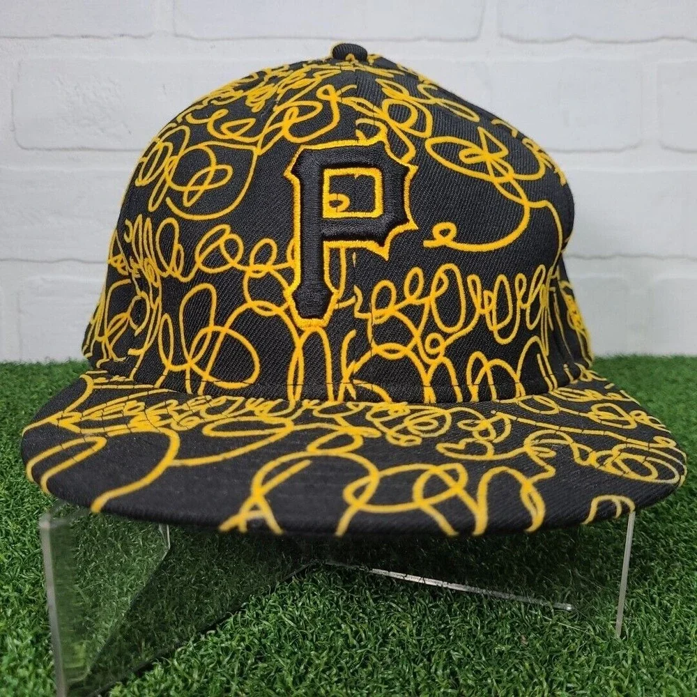 Pittsburgh Pirates Hat‎ Mens New Era 59FIFTY Fitted Graffiti Scribble Cap 8